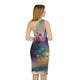 Shoulder Dress (AOP)-Watercolor Gala Dress
