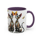 Accent Coffee Mug - Elegant Cats (11, 15oz)