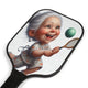 Grandma Happy Playing Pickleball Kit - Fun Sports Set for Elderly, Pickleball Enthusiast Gift, Active Senior Gear, Retirement Present,
