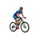 Transparent Outdoor Stickers, Round, 1pcs - CYCLING