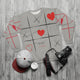 Unisex Sweatshirt (AOP) - Tick-Tack-Toe Hearts