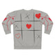 Unisex Sweatshirt (AOP) - Tick-Tack-Toe Hearts
