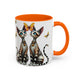 Accent Coffee Mug - Elegant Cats (11, 15oz)