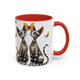 Accent Coffee Mug - Elegant Cats (11, 15oz)