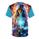 Unisex Cut & Sew Tee (AOP)-Spilled Coffee and Spiritual Energy Designs