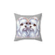 Spun Polyester Square Pillow - Maltese Lovers