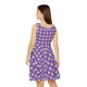 Women's Skater Dress (AOP) - Maltese Dog Design - Purple