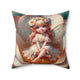 Spun Polyester Square Pillow-Fairy, Heart, Butterfly