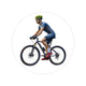 Transparent Outdoor Stickers, Round, 1pcs - CYCLING