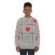 Unisex Sweatshirt (AOP) - Tick-Tack-Toe Hearts