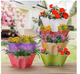 Stackable Plants Pots - 6 Trays+ Wheel Tray