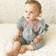 Baby  Embroidered Cotton Linen Romper