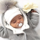 Baby Cotton Hat With Pom Pom