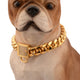 Hip-Hop Stainless Steel Gold Plated Thick Link Large Dog Collar