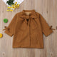 Girls Woolen  Bowknot Coat