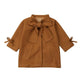 Girls Woolen  Bowknot Coat