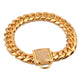 Hip-Hop Stainless Steel Gold Plated Thick Link Large Dog Collar