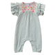 Baby  Embroidered Cotton Linen Romper