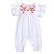 Baby  Embroidered Cotton Linen Romper