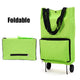 Large Capacity Folding Shopping Bag with Wheels