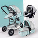 Luxurious 3 in 1 Folding Baby Stroller