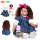 Lifelike 24"Curly Hair Reborn Doll