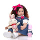 Lifelike 24"Curly Hair Reborn Doll