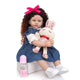 Lifelike 24"Curly Hair Reborn Doll