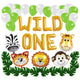 28PCS Wild One Safari Birthday Party Decorations