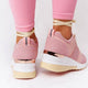 New Lace-Up Wedge Ladies Sneakers