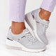 New Lace-Up Wedge Ladies Sneakers