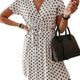 Women's Long Polkadot Empire Waist  Dress