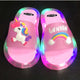 Light Up Kids Unicorn Slippers