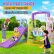 3 In 1 Kids Swing/Slide/ Basketball Hoop Playground