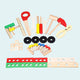 Kids Construction Set with Wooden Toolbox