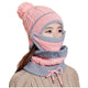 Matching Combo- Knitted Beanie, Scarf and  Mask 
