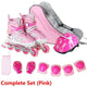 Children Complete Set Full Flash Adjustable Roller Skates
