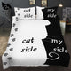 Black + White Cat/Dog/He and her Bedding Set
